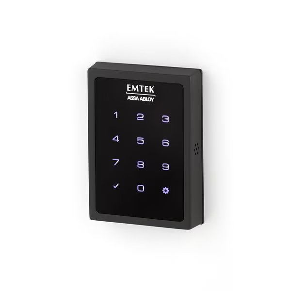 EMPowered Motorized Touchscreen Keypad Keyless Deadbolt Flat Black Finish, Emtek, Mfr#: EMP0101US19